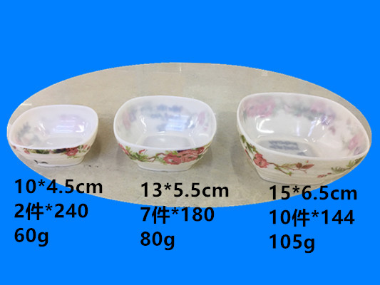 密胺餐具密胺四方碗大量库存现货仿陶瓷碗款式新尺寸齐全