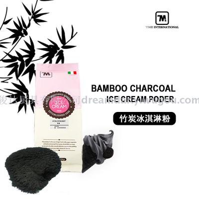Bamboo Charcoal Flavor Ice Cream Powder Net Red Black Ice Cream Powder Soft Frosted Blossom Milk Shake Powder, Fried Ice Cream Powder