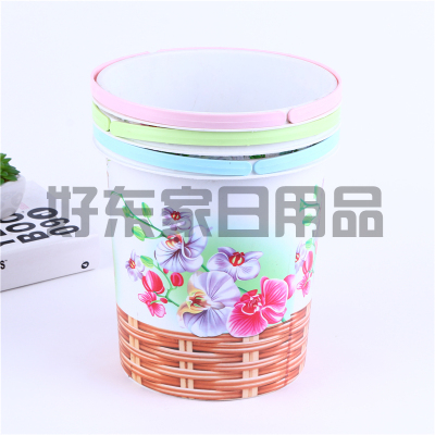 Xinshan Household Plastic without Cover Trash Can Simple Large Small Bathroom Bedroom Living Room and Kitchen Wastebasket Large Basket