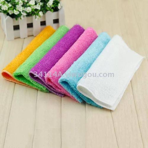 mixed color bamboo fiber cloth bulk oil-free rag south korea dish towel color free detergent rag