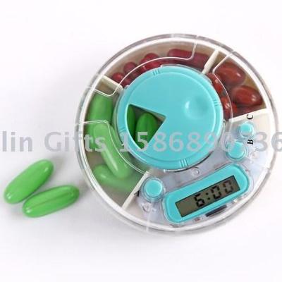 Sealed Pill Tablet Compartment Case Daily Reminder Electronic Smart Timing Medicine Box