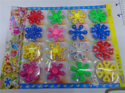 Yiwu children plastic toy flashlight key chain gift small night light six bead gyroscope ground stall manufacturer direct shot