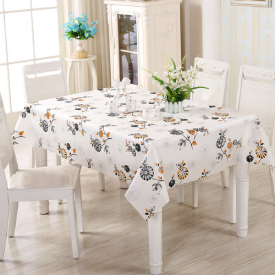 PVC pastoral style tablecloth waterproof plastic table cloth oil proof placemat