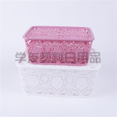 Kitchen and bathroom storage box, snack basket, storage basket, plastic tuba, storage box, storage basket, table top