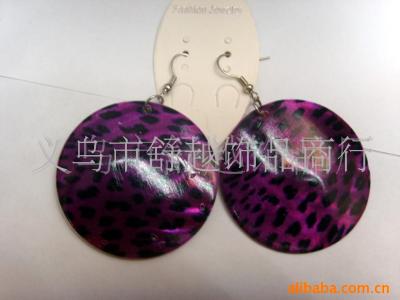 Supply fashion shell earrings = wholesale European and American fashion printed earrings