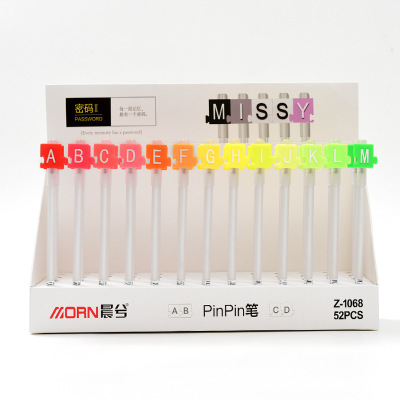 Morning ho stationery classic letters Z-1068 a single creative neutral pen