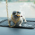 Car Accessories Muscle Dog Ceramic Decoration Creative Car Interior Car Center Console Decoration High-End Car Supplies