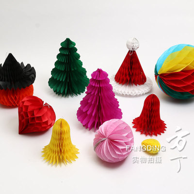 paper honeycomb Christmas tree supplies paper honeycomb paper flower ball foreign trade beehive