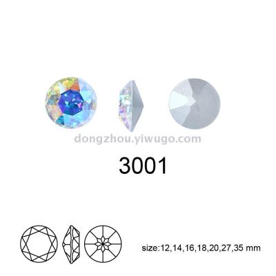 DZ 3001 K9 gem plating AB round bottom accessories