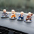 Set of 4 Car Ornaments with Big Knife Little Monk Car Resin Kung Fu Monk Crafts Ornaments