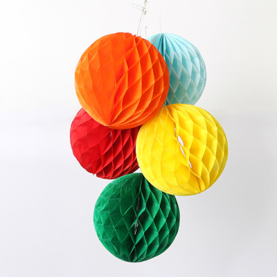 20cm8 \\\"Mid-Autumn festival decoration paper flower ball wedding decoration beehive and party set lantern paper flower ball