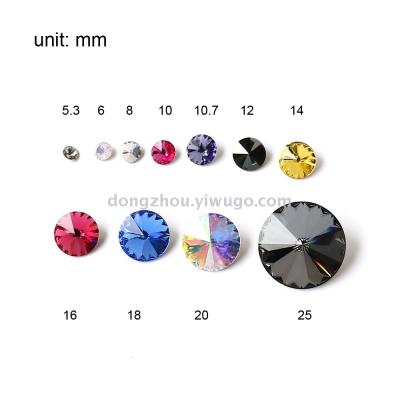 Manufacturer direct DZ-3019 K9 multi-color custom-tip-end round-tip Satellite jewelry Accessories