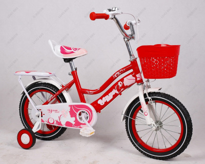 121416-inch flower fairy with backseat child bike leho bike with cart basket