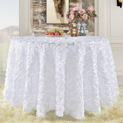 3D Three-Dimensional Rose Tablecloth Dessert Tablecloth Sign-in Table Cloth Western Style Wedding Banquet Tablecloth Decorative Cloth