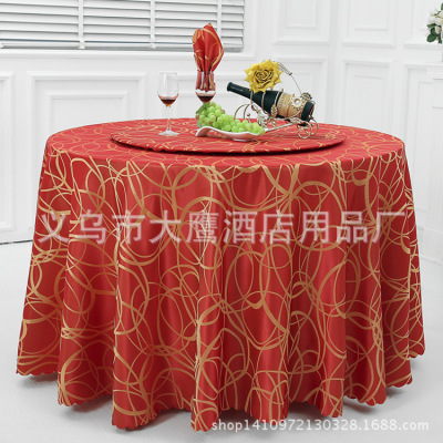 Manufacturer direct sale hotel restaurant family jacquard tablecloth advertisement printing tablecloth elastic book mouth cloth can be customized