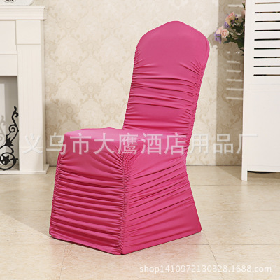 The factory supplies spandex elastomer chair cover stretch folding elastomer chair cover banquet wedding chair sample customization