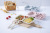 Printed caring environmental health care wheat straw children family tableware set with children chopsticks spoon fork