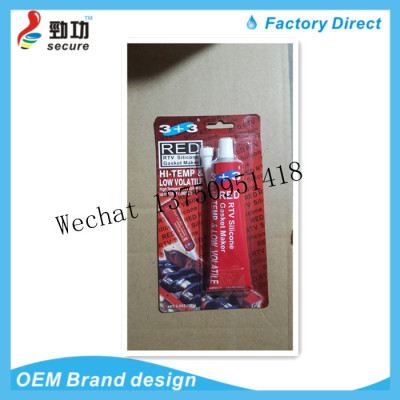 3+3 mechanical auto parts free cushion rubber cylinder block special neutral acid waterproof silicone sealant red