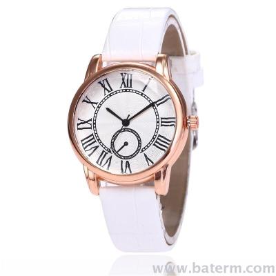 Fashion sells small crystal face Roman number belt lady's watch student watch