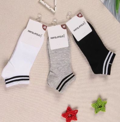 Socks wholesale classic double bar women sport Socks cotton ladies boat Socks