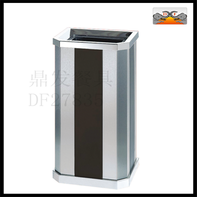 DF27835 ding fa stainless steel kitchen supplies tableware black bar against the wall type peel bucket trash can