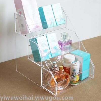 Plexiglass acrylic mask transparent box shelf display shelf cosmetics display shelf