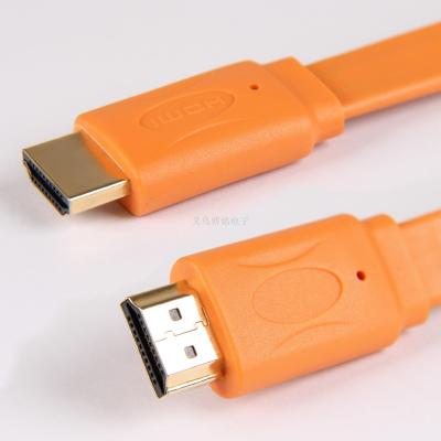 Flat bright flat HDMI cable HDMI cable top box cable hd cable 14+1 copper clad steel plated fully 5M