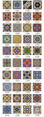 Retro Ceramic Tile Custom Mediterranean Style