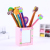 Creative mirror design pencil holder with flash powder pencil combination set in various colors and styles