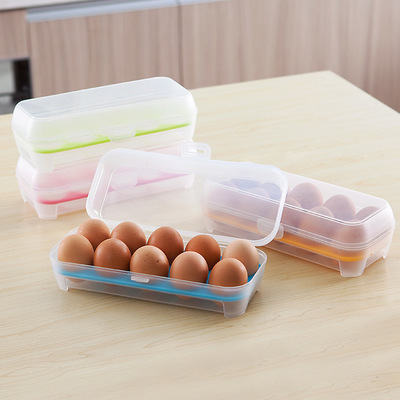 Refrigerator egg box food preservation box egg tray kitchen transparent plastic box egg storage box