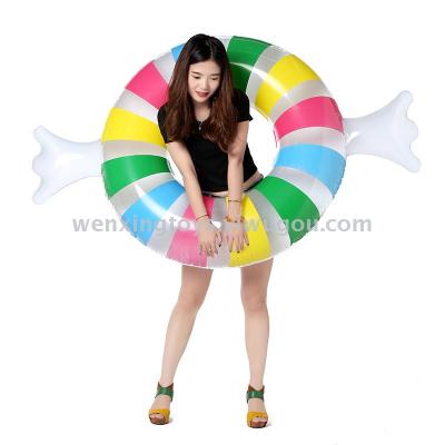 The new adult candy color swimming ring is 120cm