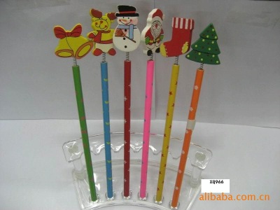 Wholesale/supply/craft pens/wooden Christmas pencils/Christmas crafts