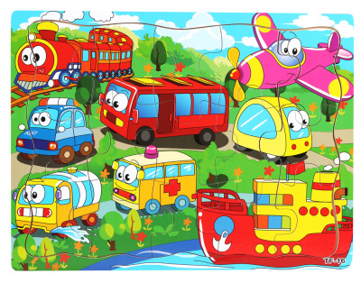 New children's puzzle cartoon pattern of 15 pieces of jigsaw toy wholesale intellectual toys