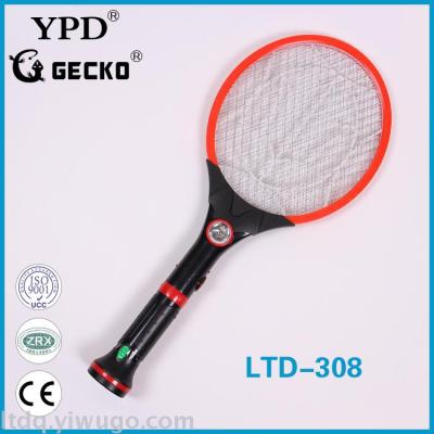 Factory Direct Sales Gecko Brand LTD-308 With LED Flashlight Detachable Charging Electric Mosquito Swatter