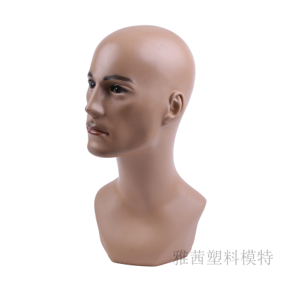 Customization of Male model show Head Male Model with makeup Male model customization