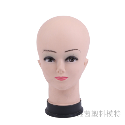 Model head hair Model dummy head wig Holder Doll Head Model soft glue small bald head Makeup Beauty Practice Head