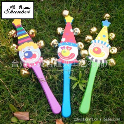 Factory direct sale new foreign trade original wooden clowns series ring bell a group of four