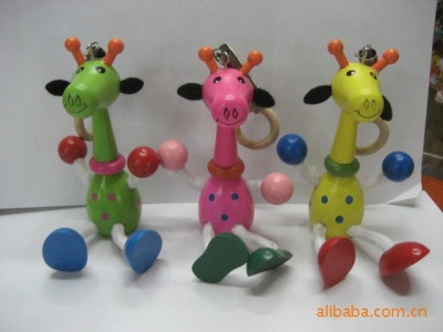 Manufacturer direct wooden animal spring model giraffe spring human fashion puppet factory wholesale