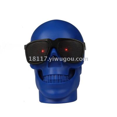 Skull wireless bluetooth speaker audio with LED light outdoor audio MP3