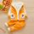 Baby 2018 baby's winter cotton-padded clothes red mud rabbit bear paw hat fashionable warm warm three-piece set