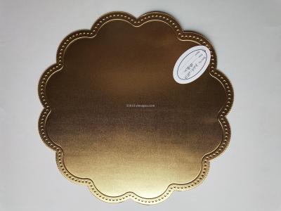 PVC leather handicraft gold and silver table mat