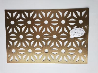 PVC leather handicraft gold and silver table mat