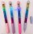 New Korean and Korean rainbow neutral pen advertising pen web celebrity hot style into the oil pen