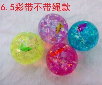 Glitter crystal ball glitter bounce ball glitter children's toy floor stall hot sale goods source 6.5cm