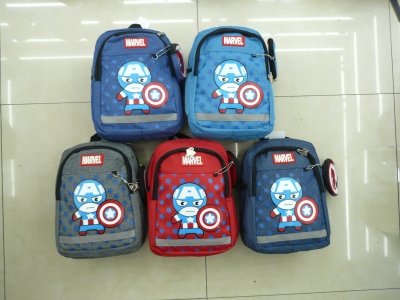 Children's cartoon backpack backpack by captain America 2-8 year olds backpack