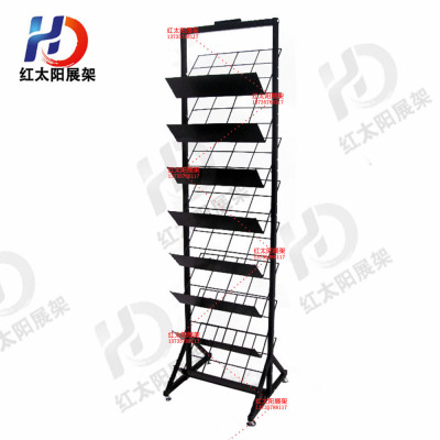 Factory direct supply iron art can be assembled book display shelf library bookstore display shelf spot can be customized