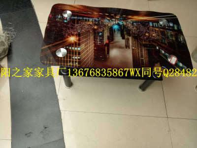 Zhejiang yiwu manufacturer direct sales room glass tea table tea table modern simple tea table solid wood tea table