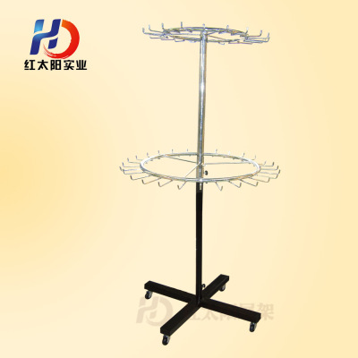 The Custom belt rack two - layer floor product display rack electroplated stainless steel iron bottom belt rack belt rack