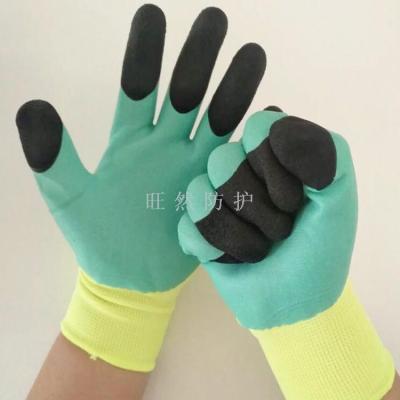 Foam gloves reinforced finger gloves