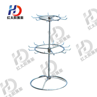 Supply the display rack two - layer frame ornament rack small exhibition rack electroplating can hang ornaments small shelf